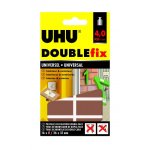 Pastille adhsive doublefix universel - 16 pastilles 26x31mm uhu