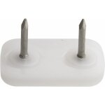 Patin deux pointes blanc - 30x18 mm - 100 pi�ces bricozor