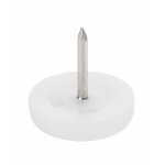Patins glisseurs en plastique à pointe - blanc - diamètre 20 mm bricozor Patins glisseurs en plastique à pointe - blanc - diamètre 20 mm bricozor