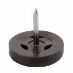 Patins glisseurs en plastique à pointe - marron - diamètre 20 mm bricozor Patins glisseurs en plastique à pointe - marron - diamètre 20 mm bricozor