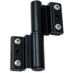 Paumelle � clamer monza pour porte - fen�tre alu 5671 - rainure 14 x 18 mm - noir 9005 fapim