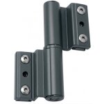 Paumelle � clamer monza pour porte - fen�tre alu 5673 - rainure 10 x 14, 5 mm - gris 7016 fapim