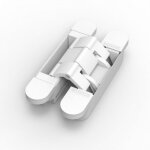 Paumelle invisible - menuiserie bois - h 120 mm - blanc mat argenta Paumelle invisible - menuiserie bois - h 120 mm - blanc mat argenta