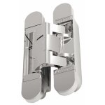Paumelle invisible - menuiserie bois - h 140 mm - laiton poli argenta