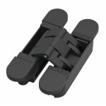 Paumelle invisible - menuiserie bois - h 140 mm - goudron noir argenta