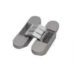 Paumelle invisible - portes lourdes - en aluminium - lot de 3 - tyo - noir argenta