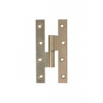 Paumelle en laiton poli - bouts carrs - porte bois - 110x55 - gauche mod