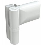 Paumelle pour menuiserie pvc - 120 kg - blanc ral 9016 - kt - nr6 hahn