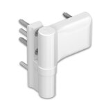 Paumelle menuiserie pvc - porte 80 kg - h15  20 mm - l15 mm - 1 pice hahn