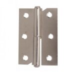 Paumelle de meuble en acier nickel� - 30x40mm - main droite bricozor