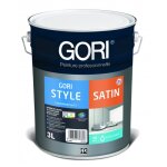 Peinture acrylique gori style satin int�rieur - blanc - 3l gori