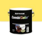 Peinture antirouille - mtal brillant - 2, 5 l - jaune clair 1018 - combicolor rust - oleum