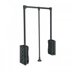 Penderie double elite - 8 kg - fixation latrale -  huile - 875 / 1200 mm synercia