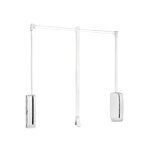 Penderie escamotable pour armoire - 450 - 600 mm - blanc - sling emuca