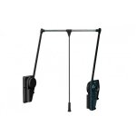 Penderie escamotable double 20 kg - superlift - noir ambos