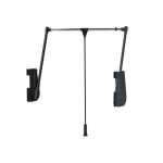 Penderie escamotable lift 700 - fixation latrale - 15 kg - noir ambos