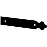 Contre penture 11p2a pour penture droite 11pa - noir - 370mm torbel