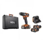 Perceuse � percussion 18v + 2 batteries 4ah et 17 accessoires - bsb18sbl2 - 402c lk1 aeg powertools
