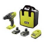 Perceuse � percussion 18v one + ? + 2 batteries 2 / 4ah + sac de transport - r18pd3 - 242s ryobi