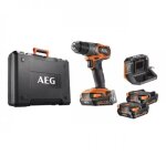 Perceuse visseuse 18v brushless + 2 batteries 2ah - bs18sbl2 - 202c aeg powertools