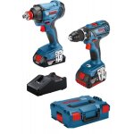 Perceuse - visseuse gsr 18v - 28 + visseuse  chocs gdx 18v - 180 + 2 batteries 4ah + chargeur bosch