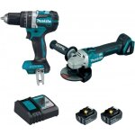 Perceuse visseuse + meuleuse sans fil - 18v li - ion - dlx2210tj1 makita