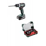 Perceuse visseuse sans fil 18v 2 x 2 ah li - power bs18l bl avec coffret embout de vissage 15 pices ...