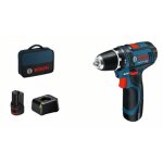 Perceuse visseuse sans fil - 2 batteries + chargeur - gsr 12v - 15 bosch