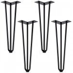 Pieds en pingle pour table et console - 710 mm - noir - par 4 synercia