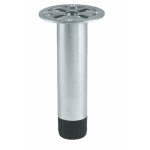 Pieds de meuble 323 en acier avec embase fixe - h100mm - 4 pices camar