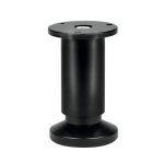 Pied de meuble - en aluminium noir - rond 38 mm - rglable - 150 mm bricozor