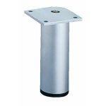 Pied de meuble aluminium rond - h80mm - argent anodis hettich