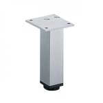 Pied de meuble carré en aluminium 30x30 - h100mm - argent anodisé hettich Pied de meuble carré en aluminium 30x30 - h100mm - argent anodisé hettich