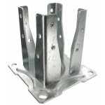 Pied de poteau carr sur platine - galvanis - ag527p simpson strong - tie