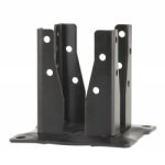 Pied de poteau carr sur platine - noir - ag527pb simpson strong - tie