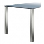 Pied snack - aluminium - carr� 60 mm - hauteur 1100 mm - quadra 647 camar