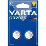 Pile bouton - cr2025 - lot de 2 - 3v - lithium varta