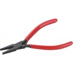 Pince électronique à bec plat court et lisse 565 - manche pvc rouge sam outillage Pince électronique à bec plat court et lisse 565 - manche pvc rouge sam outillage
