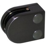 Pince � verre 8 mm pour garde corps ? support plat - inox 316 dark design production