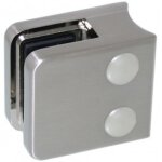 Pinces  verre carr 45x45 mm pour garde - corps ? support arrondi ? zamak bross design production