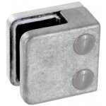 Pinces  verre carr 45x45 mm pour garde - corps ? support plat ? inox 316 design production