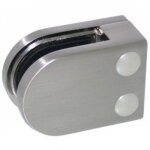 Pinces � verre carr� 45x63 mm ? support plat ? inox 304 bross� design production