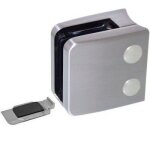 Pinces  verre carr 55x55 mm ? support arrondi ? inox 304 bross design production