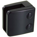 Pinces  verre carr 55x55 mm ? support plat - zamak noir 9005 design production