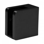 Pince  verre pour garde - corps - modle 21 - 45 x 45 mm - noir - par 4 - plat design production
