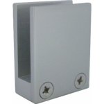 Pince  verre  contre - plaque - alu - argent poli mod