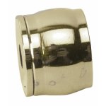 Piton d'embrasure pour tube de penderie rond - laiton poli - diam�tre 16mm bricozor