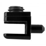 Pivots � serrage pour porte de meuble en verre - zamak noir - par 2 interges