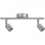 Plafonnier spot carolina - 2x10w - gu10 non fourni - nickel mat paulmann