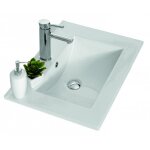 Plan vasque cramique blanc - 610 x 460 mm - angelo nova